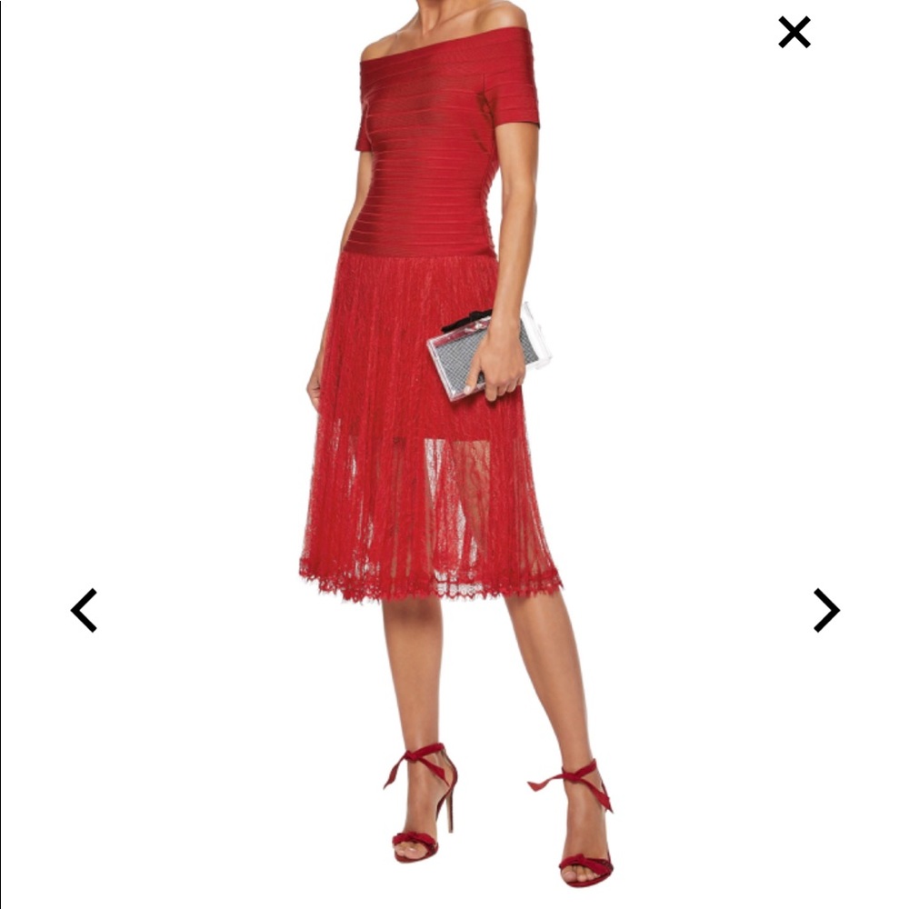 Herve Leger Red Dress